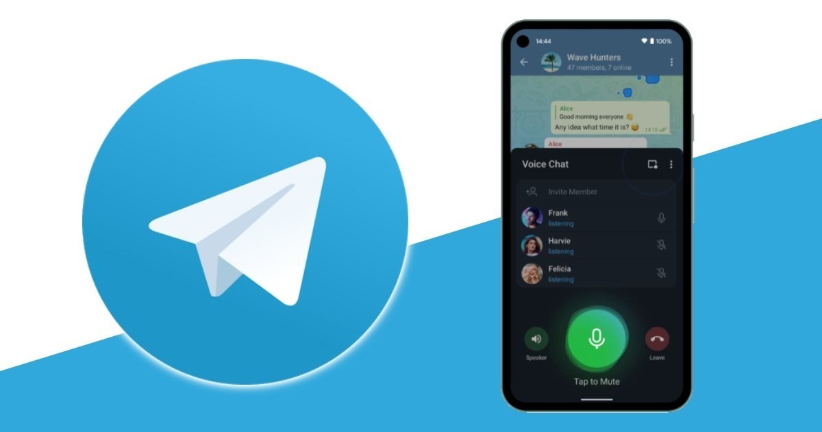 Chats de voz Telegram