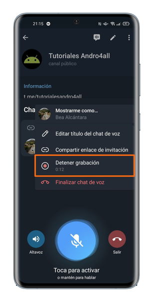 Chats de voz en Telegram: guía completa con todas sus funciones