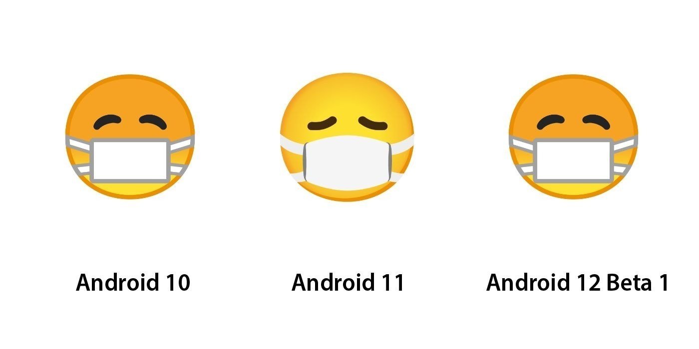 Emoji de mascarilla en Android 12