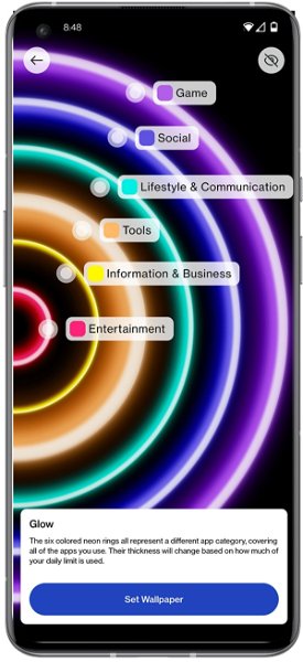 La nueva app de OnePlus es un fondo de pantalla que cambia de color según tu uso del móvil