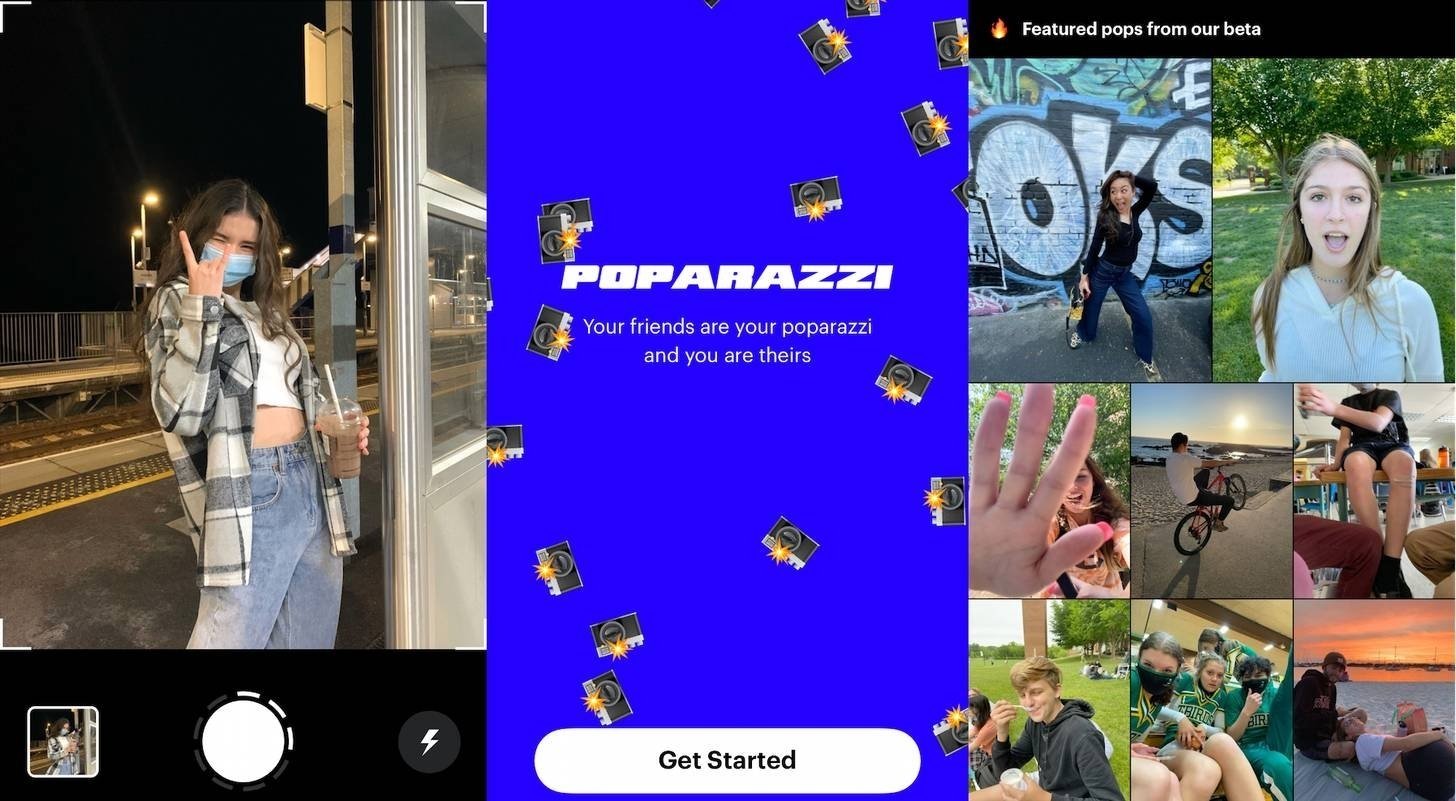 Poparazzi interfaz app