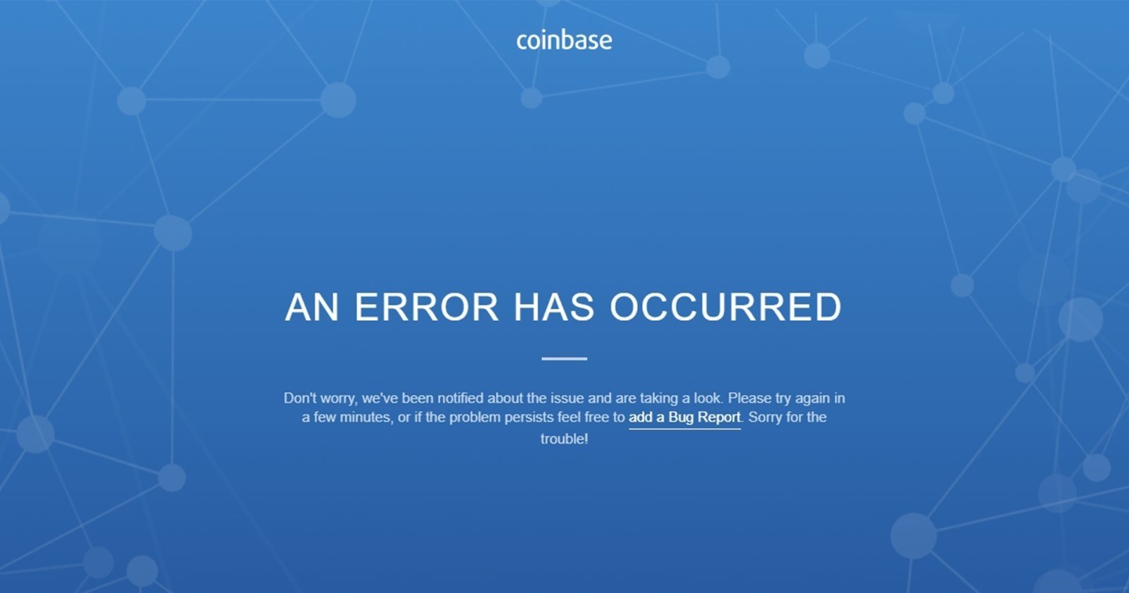 Problemas en Coinbase