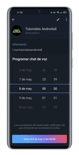 Chats de voz en Telegram: guía completa con todas sus funciones