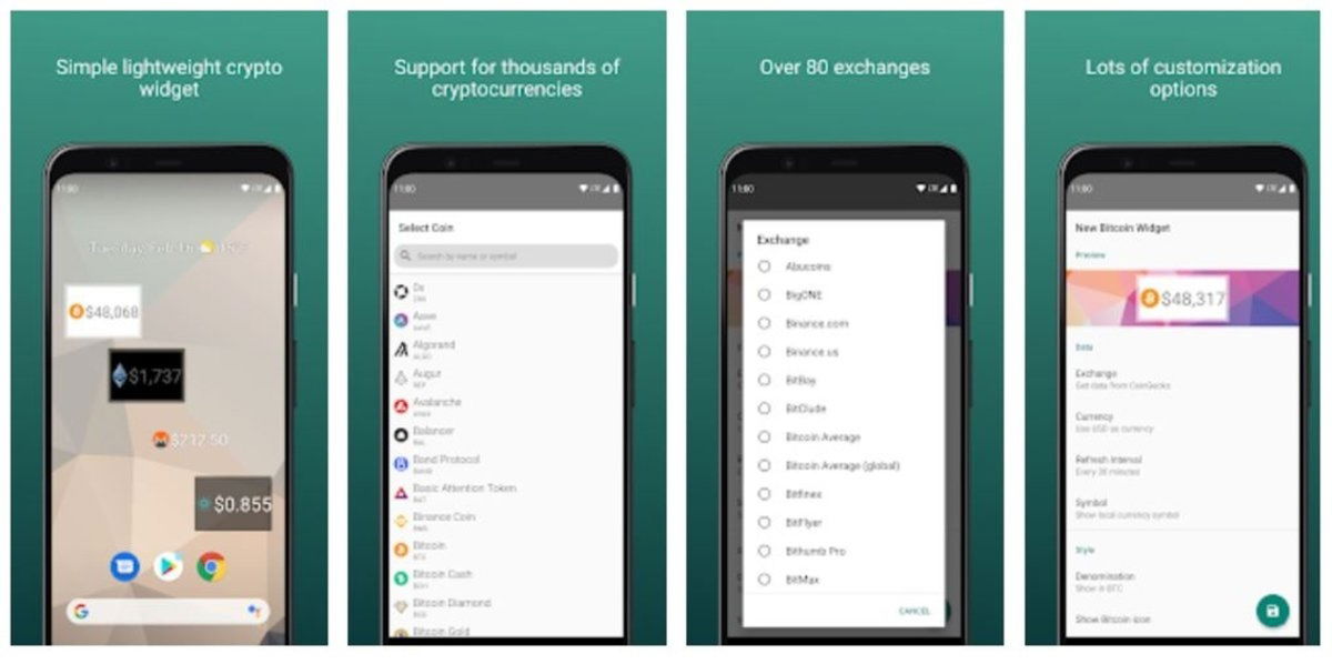 4 widgets de criptomonedas imprescindibles para tu cartera de bitcoin y