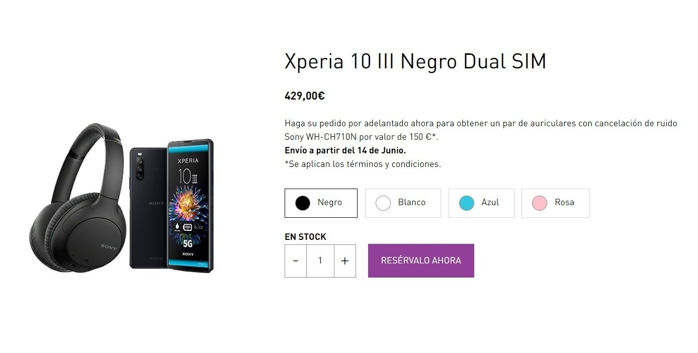 Sony Xperia 10 III, lanzamiento y precios en España