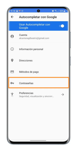 Cómo usar el gestor de contraseñas de Google en Android y en navegador