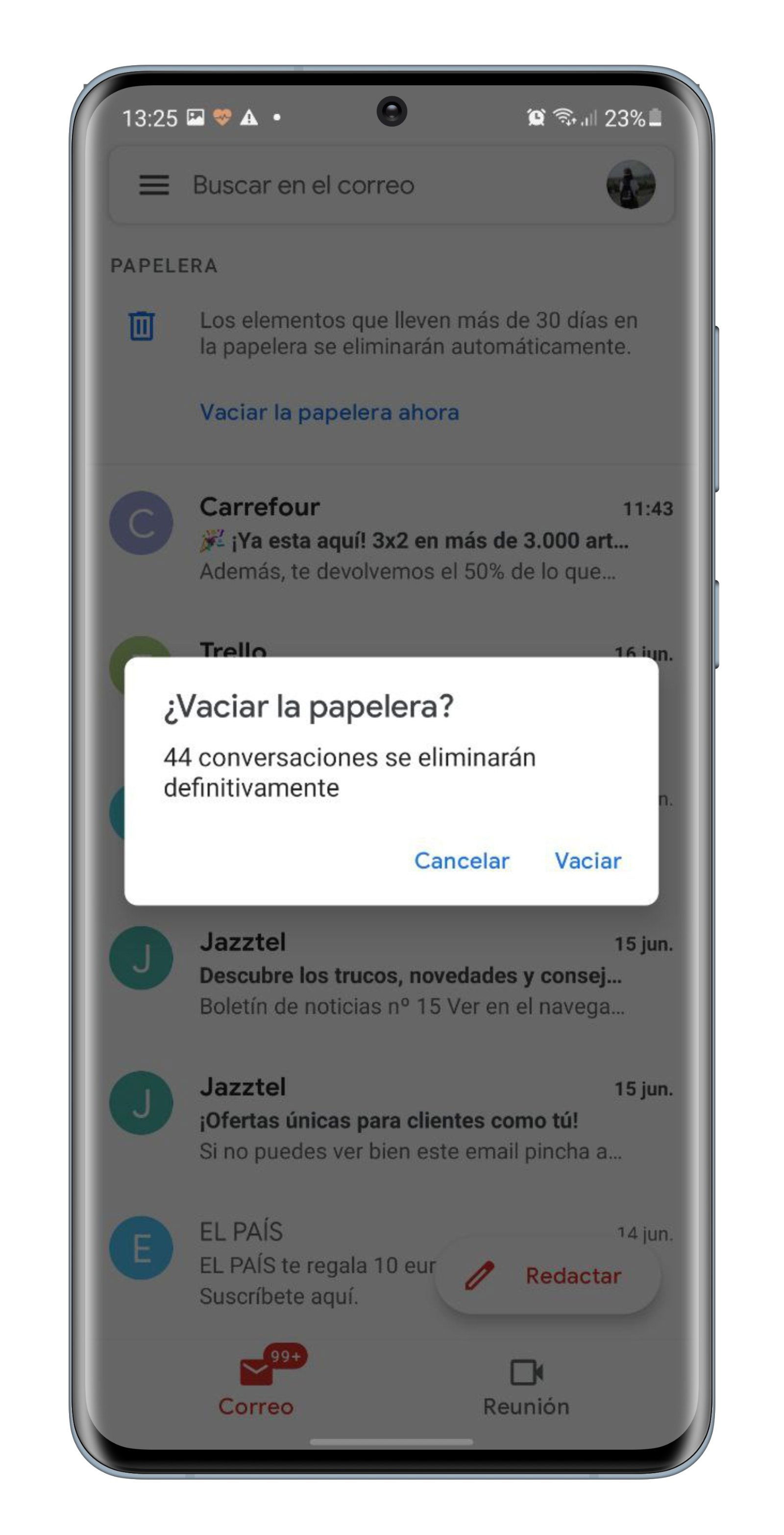 Vaciar buzon movistar hot sale