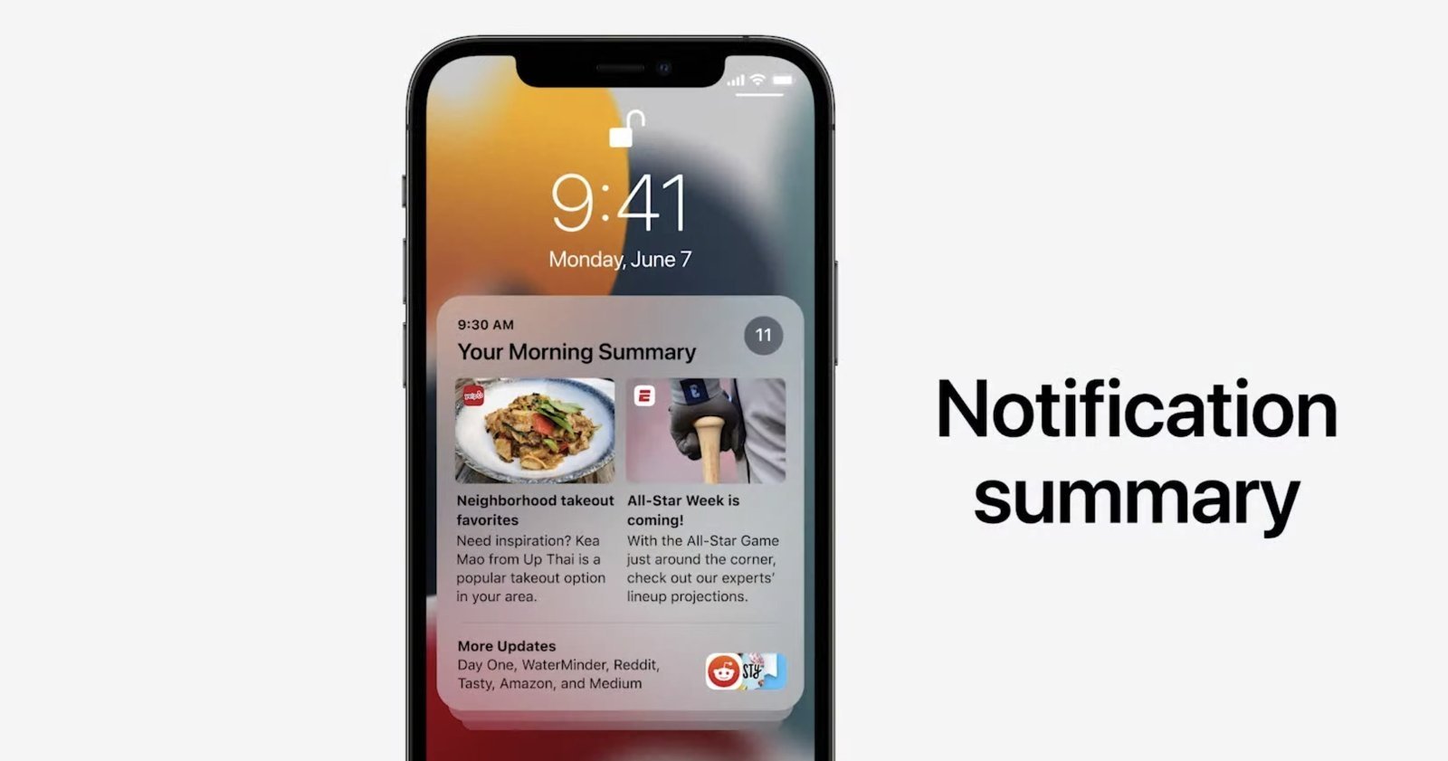 Resumen de notificaciones en iOS 15