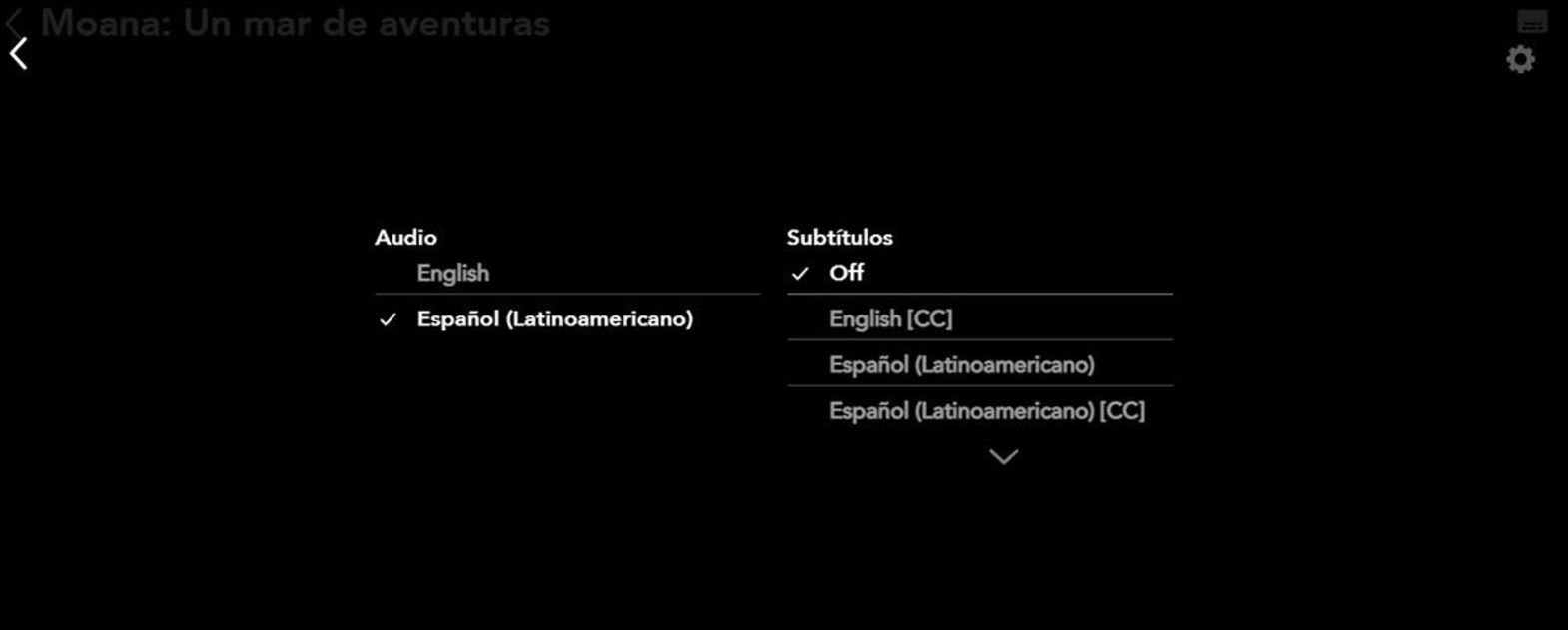 cambiar idioma pelicula disney plus