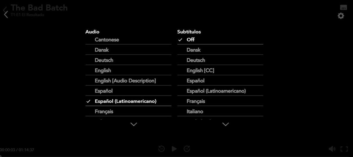 Cómo activar o desactivar los subtítulos de Disney+