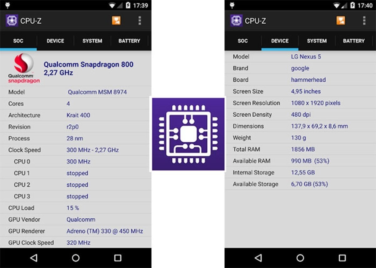 CPU-Z otra de las mejores aplicaciones de benchmark de Android