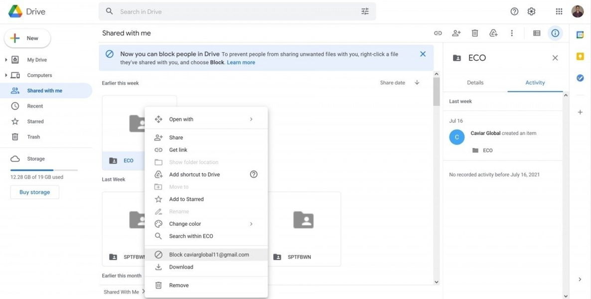 Cómo bloquear a otros usuarios en Google Drive