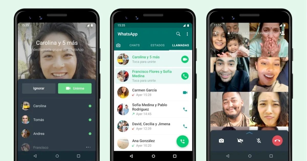 Unirse a videollamada de WhatsApp empezada