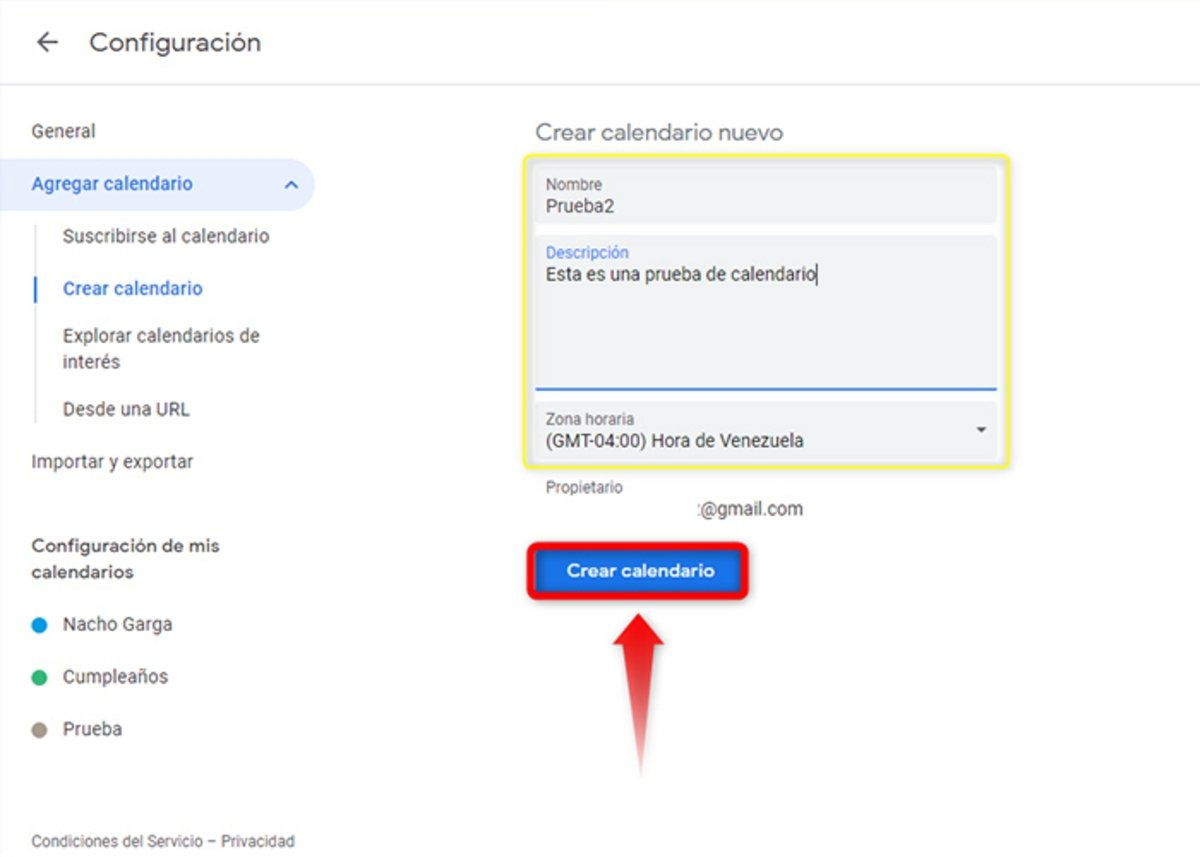 3-Como crear un calendario compartido con Google