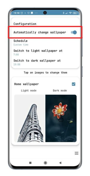 Esta utilísima app cambia tu fondo de pantalla en función de si el modo oscuro está activado o no