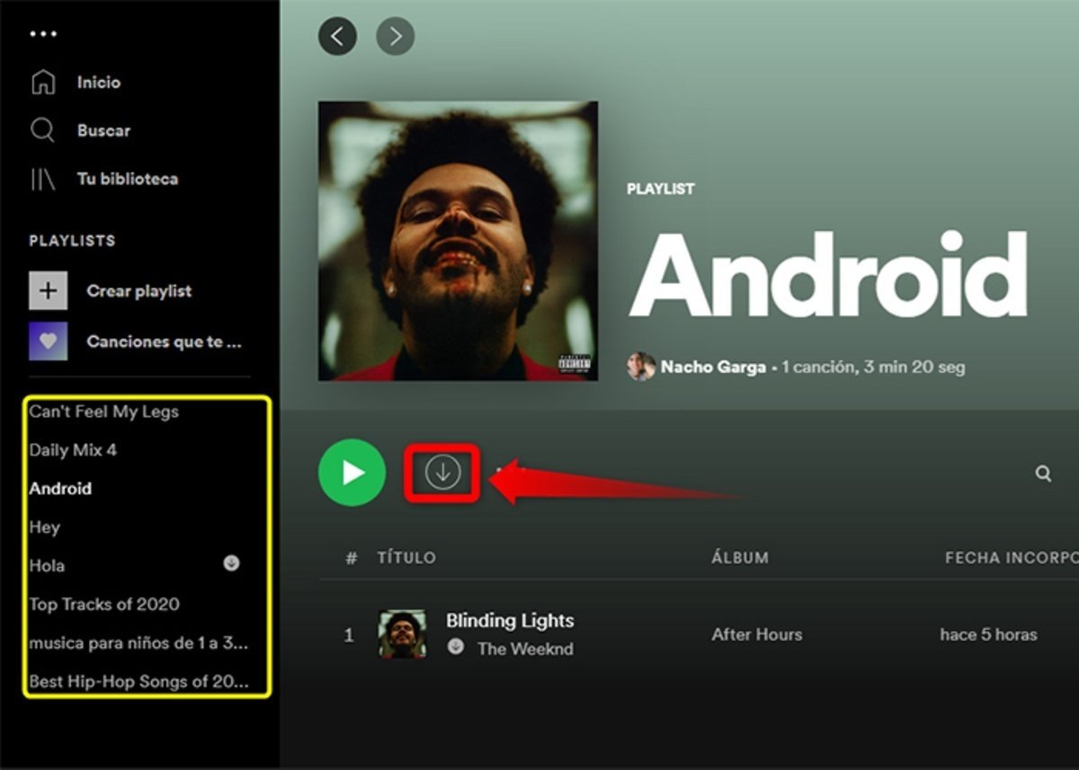 Como descargar musica de Spotify-Descargar un album de Spotify