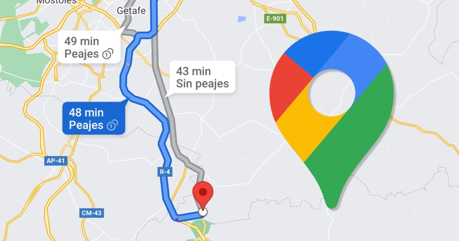 Peajes en Google Maps