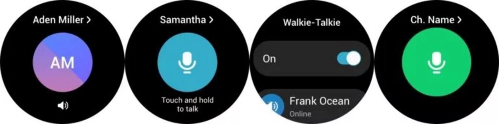 App WalkieTalkie de Samsung para Galaxy Watch4