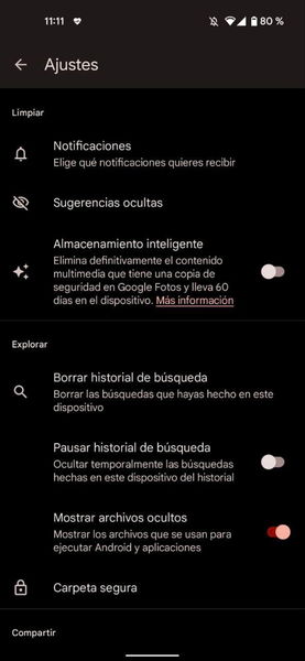 Files de Google ahora te ayuda a ahorrar más espacio gracias al "Almacenamiento Inteligente"