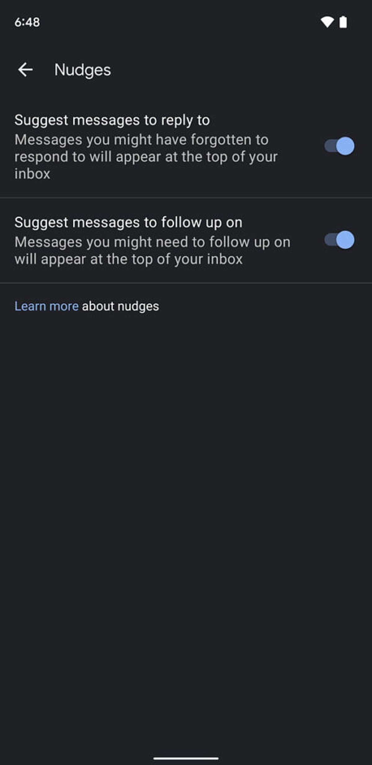 Google Messages con Nudges