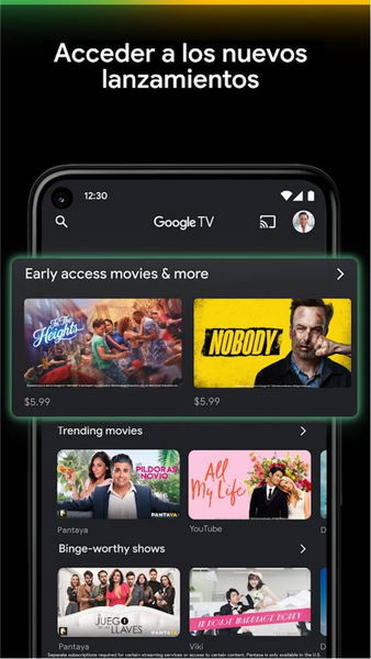 La app de Google TV para móviles llega a Play Store para sustituir a Google Play Películas