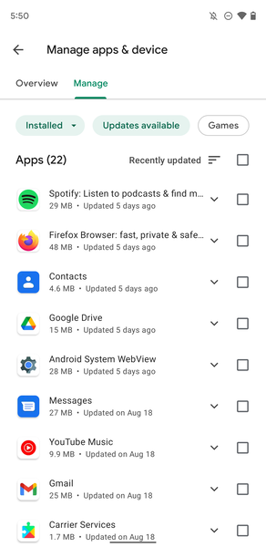 Así luce la interfaz de Google Play Store con el nuevo diseño Material You de Android 12