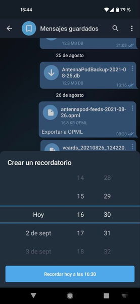 Cómo hacer que Telegram te recuerde lo que quieras sin tener que usar bots