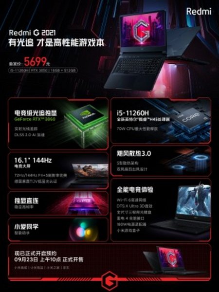 Nuevos Redmi G 2021: los portátiles gaming de Xiaomi con pantallas a 144 Hz y gráficos NVIDIA RTX