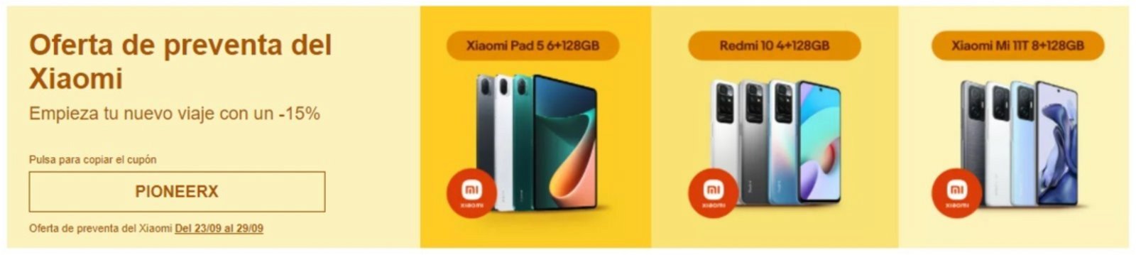 Oferta de preventa de eBay para los nuevos dispositivos de Xiaomi