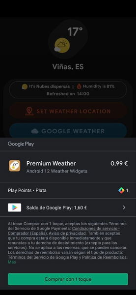 Esta aplicación gratuita trae los widgets del tiempo de Android 12 a tu móvil