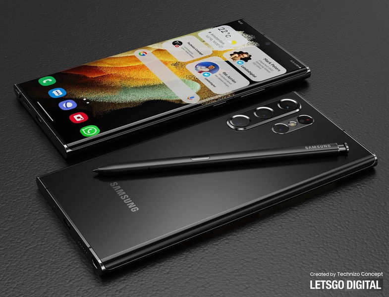 El Samsung Galaxy S22 Ultra se deja ver en un increíble render realista (y sí, incluye stylus)