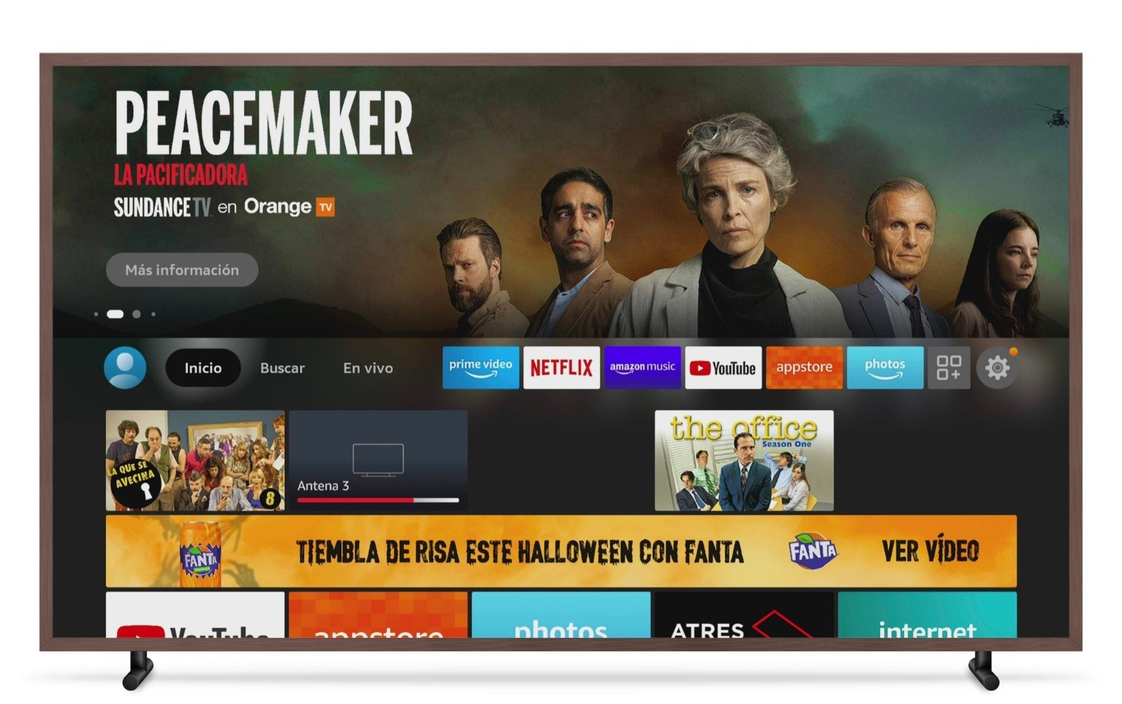 Interfaz de Amazon Fire TV 4K Max