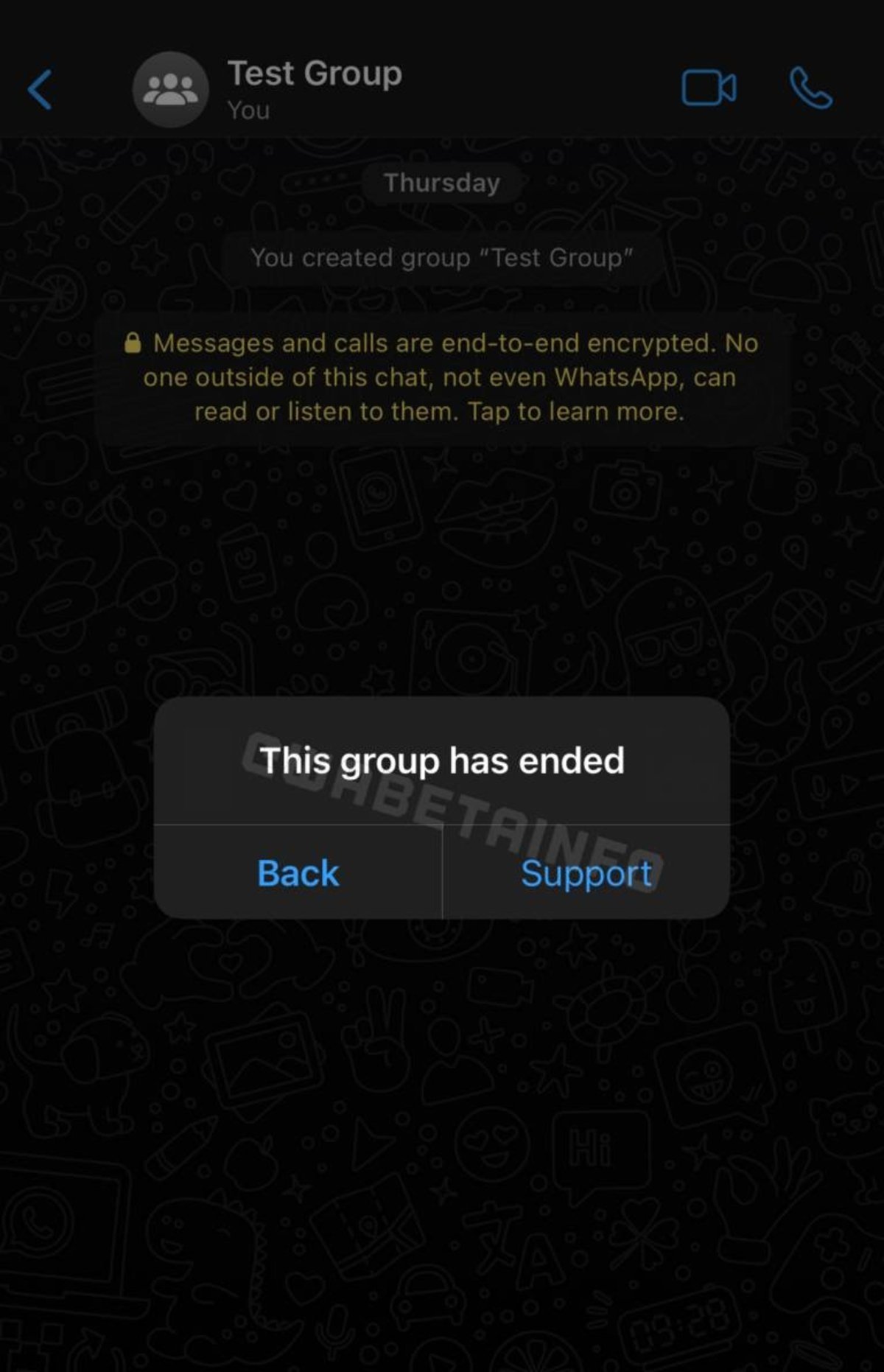 WhatsApp grupo cerrado