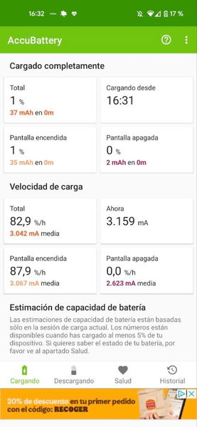 Esta utilísima aplicación te avisa cuando la batería de tu móvil está completamente cargada