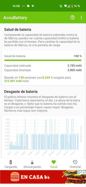 Esta utilísima aplicación te avisa cuando la batería de tu móvil está completamente cargada