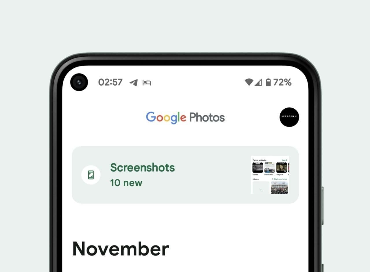Google Fotos atajo capturas de pantalla