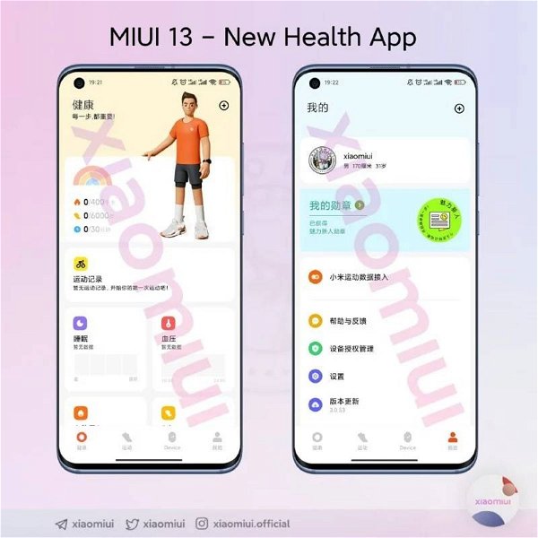 La aplicación de salud de Xiaomi se prepara para la llegada de MIUI 13