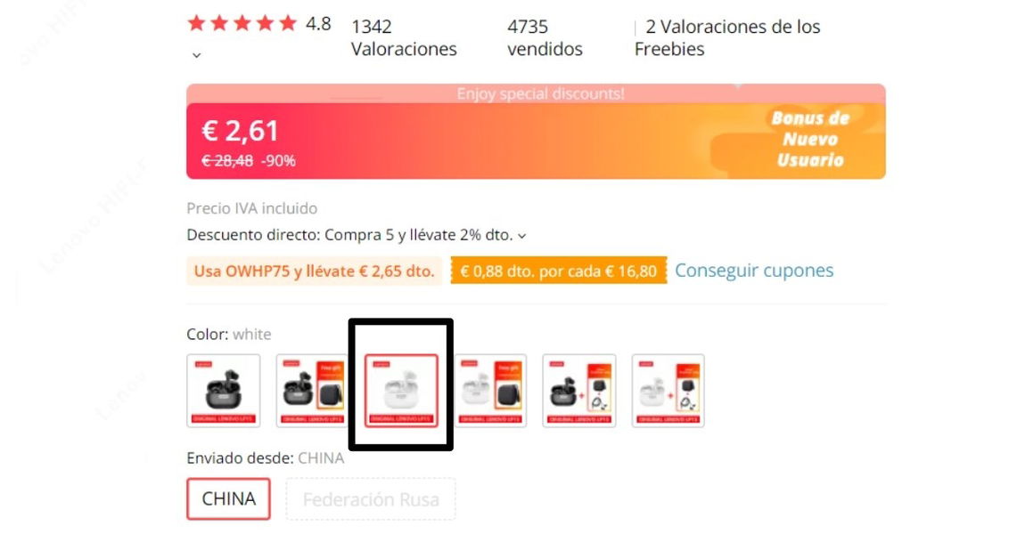 La oferta más loca que verás hoy: auriculares inalámbricos con gran batería por menos de 3 euros