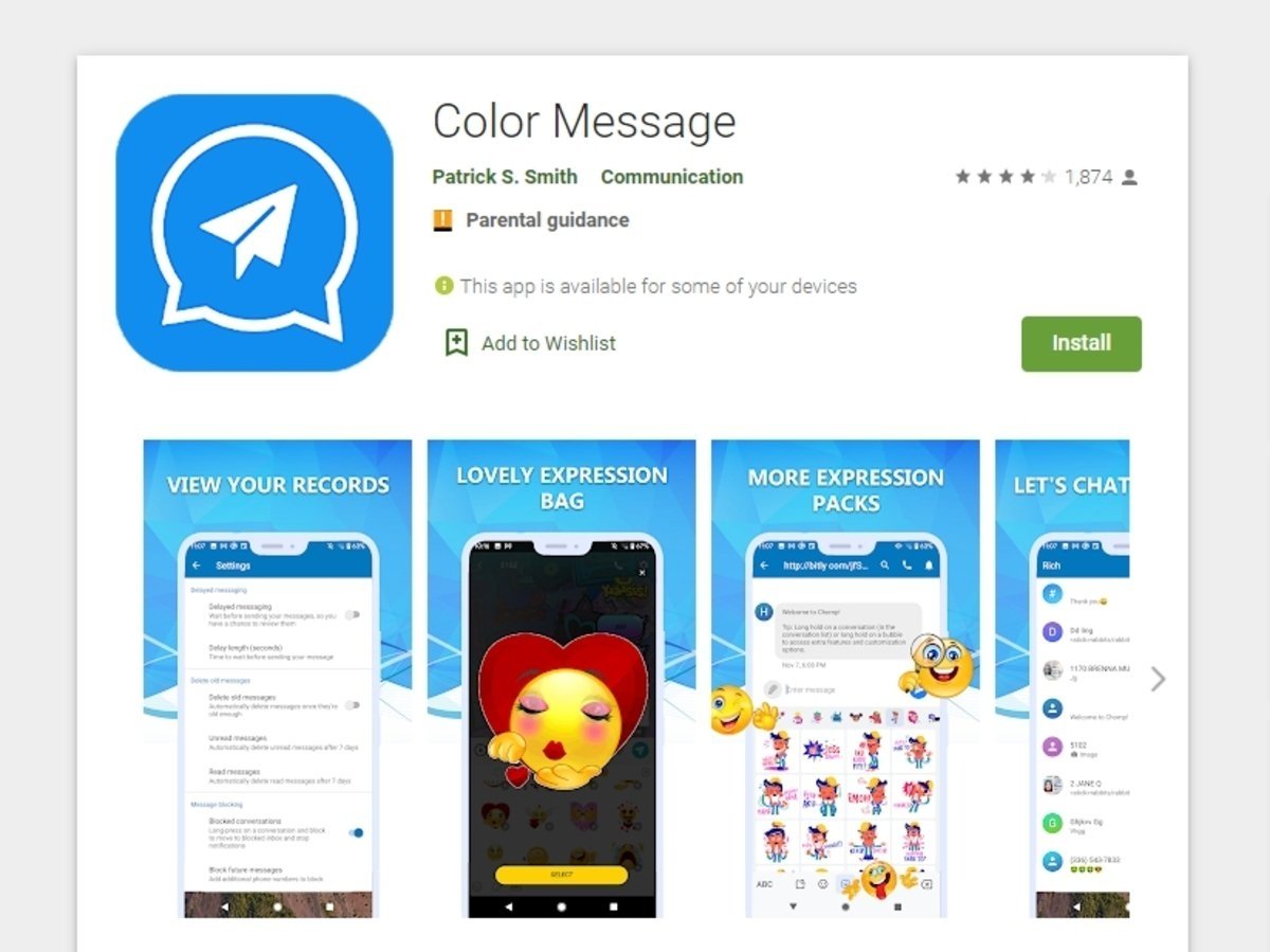Color Message, app con malware Joker en Google Play