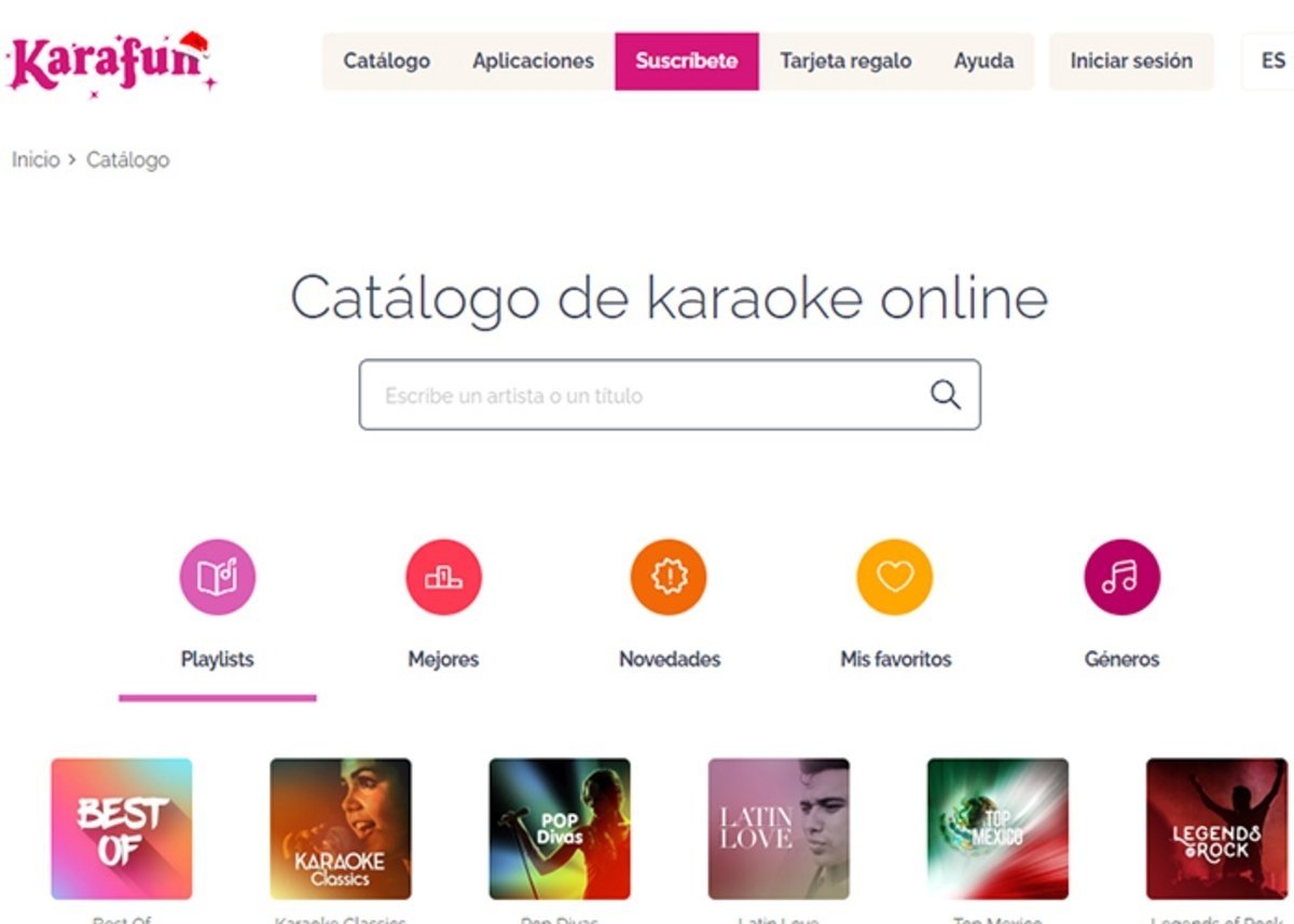 Karafun: catálogo de karaoke online