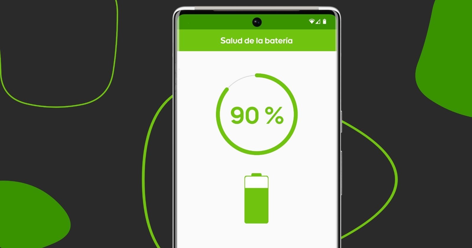 Salud de batería de un móvil Android