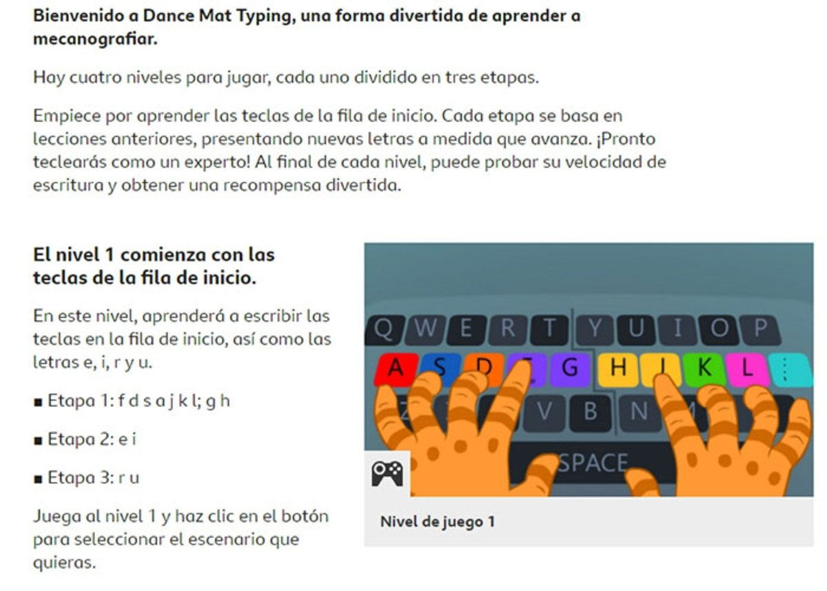 Dance Mat Typing: una forma divertida de aprender a mecanografiar