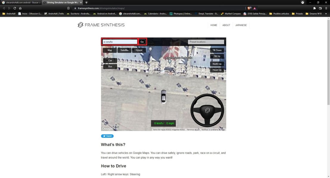 Con esta web puedes simular que conduces en Google Maps por cualquier parte del mundo