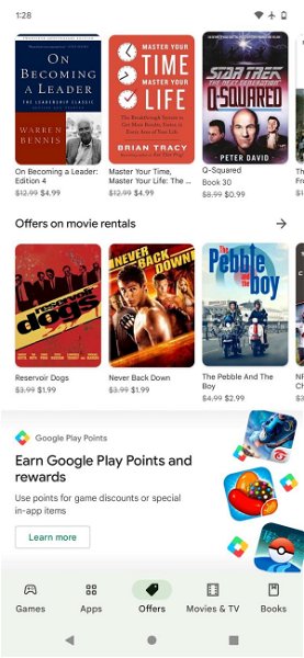 Google Play Store estrena la pestaña Ofertas, con descuentos en apps, juegos y más