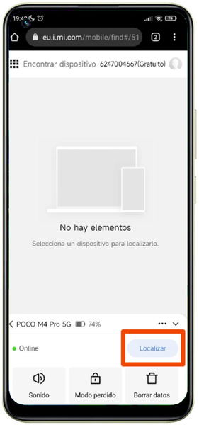 Cómo encontrar un móvil Xiaomi perdido sin instalar nada