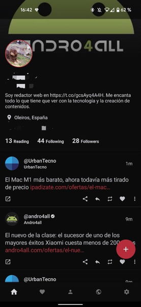 Este es el mejor cliente de Twitter que he probado en Android