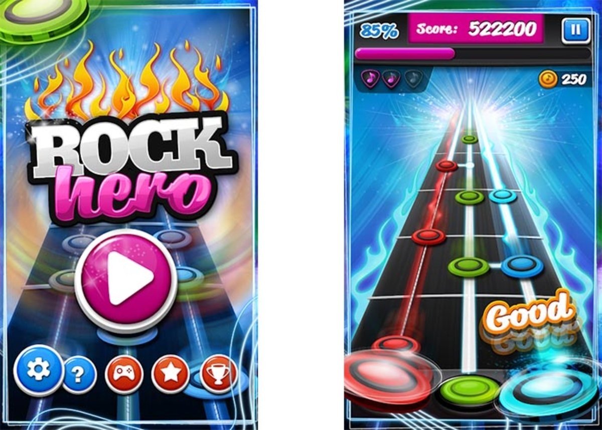 Rock Hero: sigue el ritmo de la canción con tu guitarra virtual