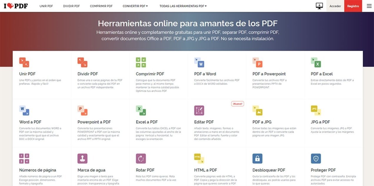Web I love PDF