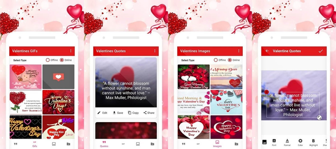 App de imagenes gif de San Valentin