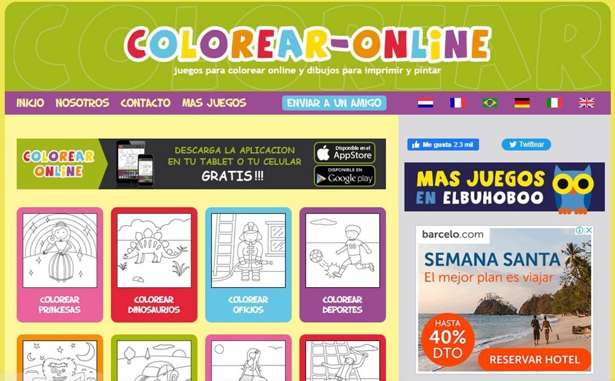 Web Colorear online